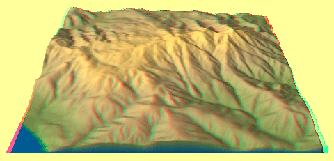 Side View of Mt Tamalpais - 3D