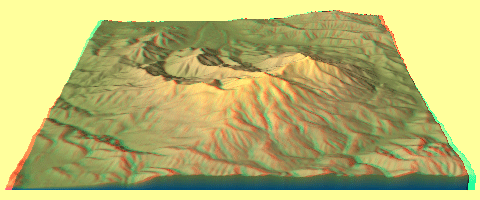 Side View of Mt Diablo - 3D
